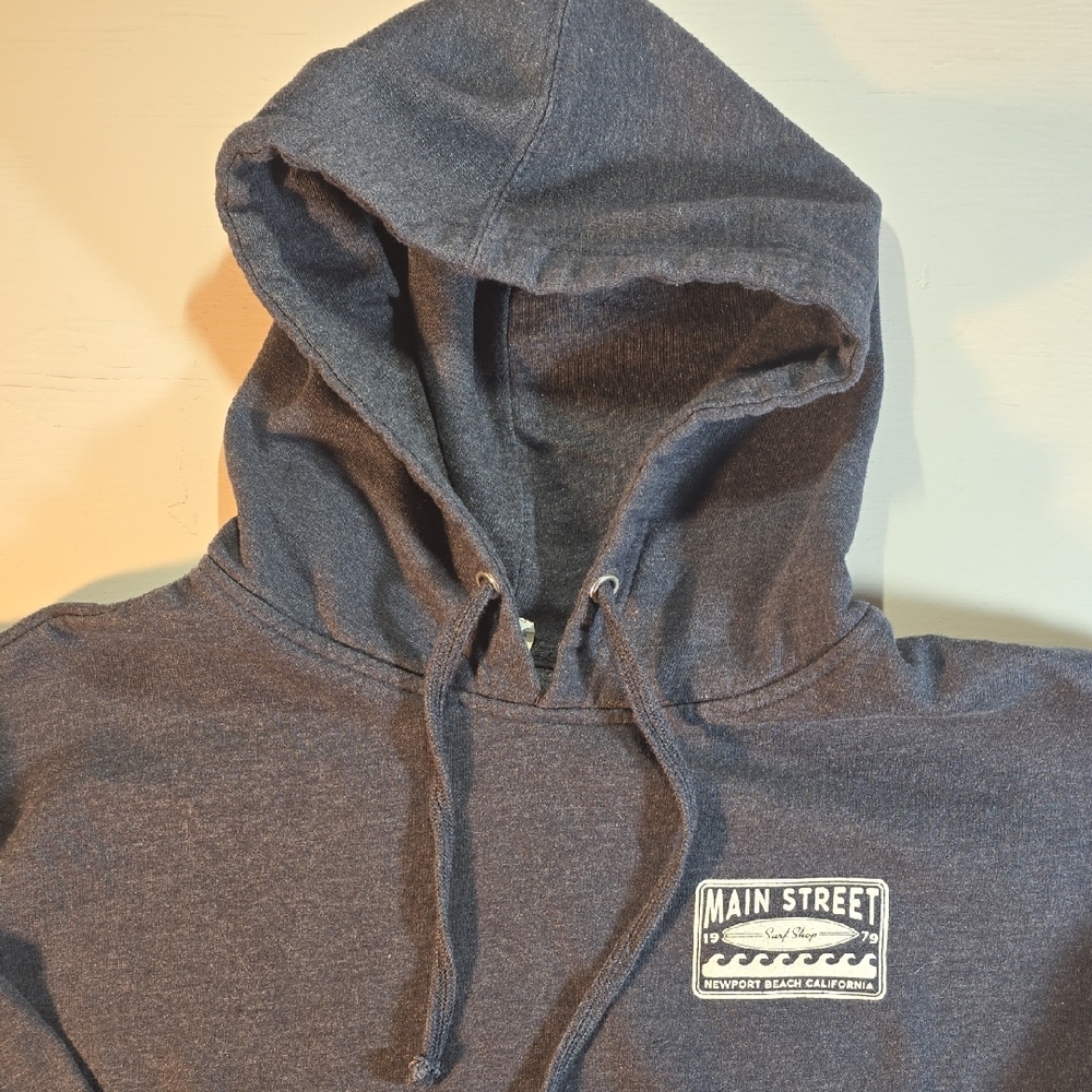 Main Street Surf Co. Navy Hoodie for Men Size Medium Almost New